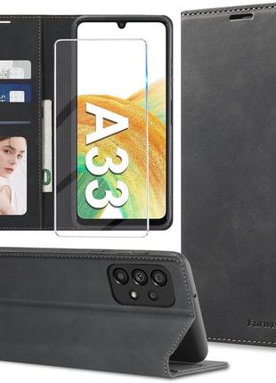 Чехол для мобильного телефона samsung galaxy a33 5g кожаный чехол с защитной пленкой