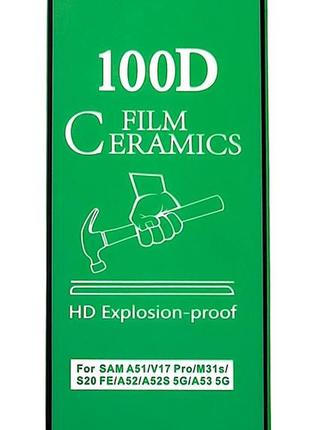 Гибкое защитное стекло ceramics film для oppo a95 керамическое противоударное черное