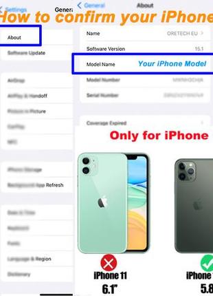 Чехол, совместимый с oretech, для iphone 11 pro 3