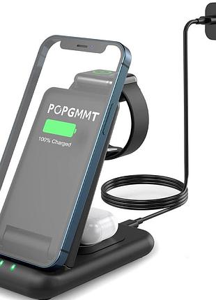 Индуктивная зарядная станция popgmmt 3 в 1