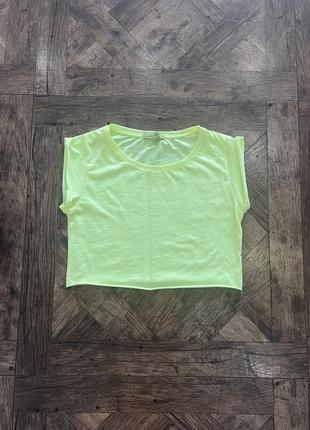 Лимонный топ футболка bershka