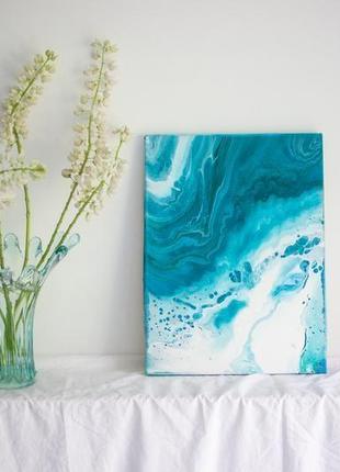 Картина море/синя картина/ картина із серії "морська піна, 4"