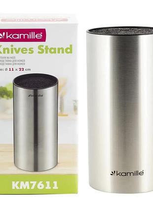 Колода для ножів kamille ø 10.5х22см, нержавіюча сталь 7611