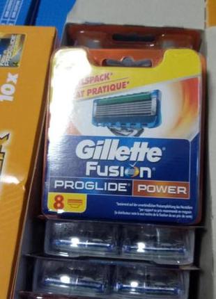 Лезвия кассеты  картриджи gillette fusion proglide power new box 8шт  жилет проглайд павер3 фото