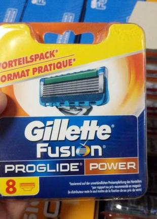 Лезвия кассеты  картриджи gillette fusion proglide power new box 8шт  жилет проглайд павер5 фото