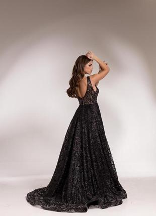Блестящее черное платье la novale 1076 фото