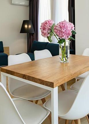 Топ. стол лофт обеденный. массив ясеня. очень аккуратная работа!