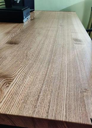 Топ. стол лофт обеденный. массив ясеня. очень аккуратная работа!