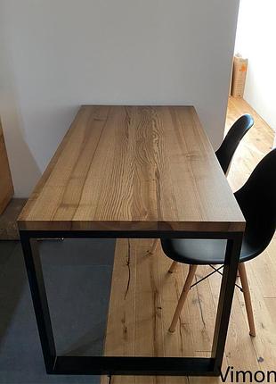 Топ. стол лофт обеденный. массив ясеня. очень аккуратная работа!