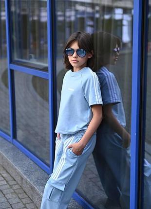 Стильний спортивний костюм для дівчаток підлітків футболка та штани, розміри на зріст 140 — 1644 фото