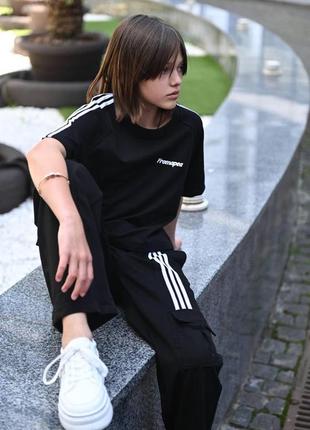 Стильний спортивний костюм для дівчаток підлітків футболка та штани, розміри на зріст 140 — 16410 фото