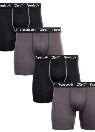 Black/magnet new medium мужское нижнее белье reebok - спортивные трусы-боксеры с чехлом fly pouch (4 упа