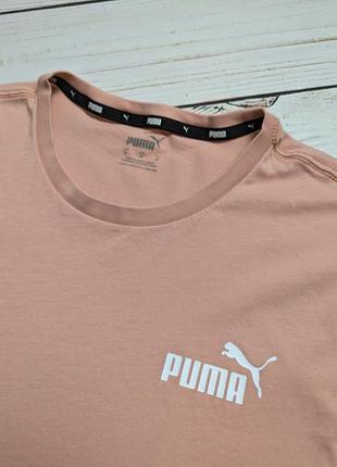 Мужская розовая коттоновая футболка puma пума оригинал4 фото