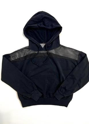 Светр femme чорного кольору з сіткою 100%cotton