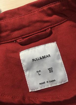 Куртка pull&bear safari jacket with black patch - l8 фото