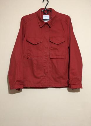 Куртка pull&bear safari jacket with black patch - l6 фото