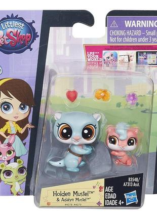 Набір фігурок hasbro littlest pet shop adalyn mustel & holden mustel