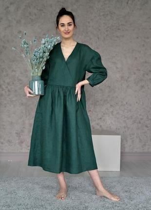 Льняное платье оверсайз linen oversized dress1 фото