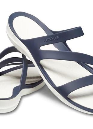 Сандали crocs swiftwater р. w9/eur 39-40 navy/white.