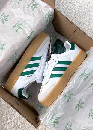 Кросівки worksheet adidas samba platform white\green5 фото