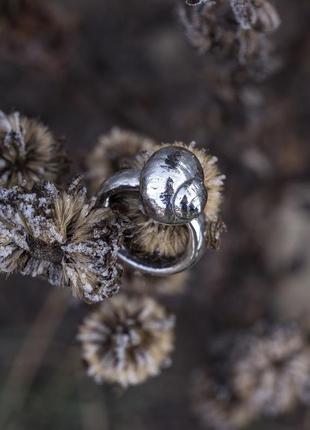 Серебряное кольцо "ракушка"5 фото