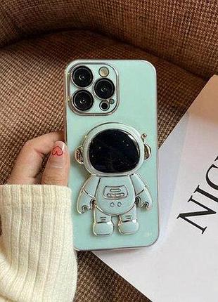 Силіконовий чохол космонавт із підставкою для apple iphone 14 pro max