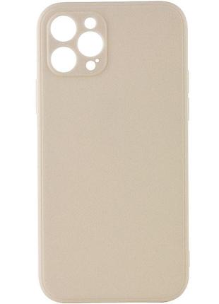 Силиконовый чехол candy full camera для apple iphone 12 pro max (6.7") бежевый / antigue white