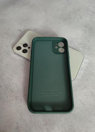 Чехол full silicone case для apple iphone 11 тёмно-зелёный закрытая камера (без логотипа) 2
