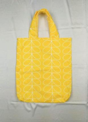 Экосумка минимализм, желтый шоппер, екосумка київ, эко-сумка хлопковая киев, авоська, шоппер листья3 фото