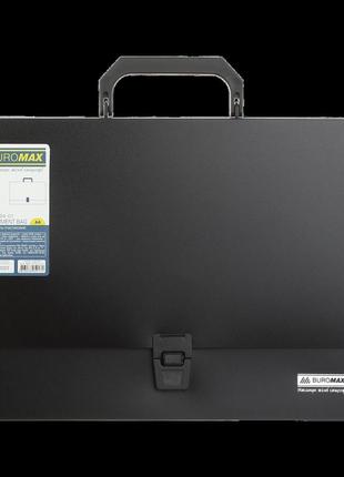 Портфель пласт. а4"buromax" 35мм чорний bm.3724-01