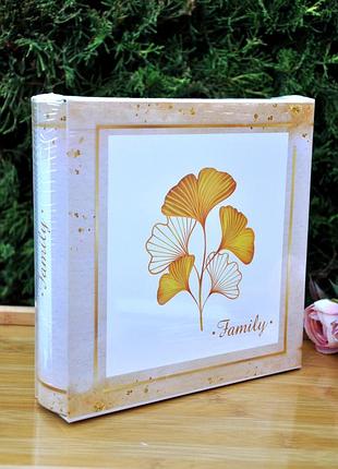 Фотоальбом "листочки" на 200 фото, 10×15 см, ( с местом для подписи к фото)