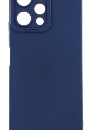Чохол pro camera для xiaomi redmi 12 бампер із мікрофіброю темно-синій