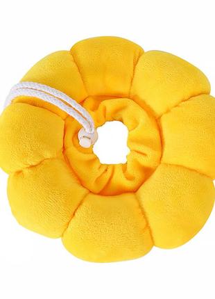 М'який комір-подушка для кішок taotaopets 028811 l yellow 18-25 см антивилищувальний 2 шт.