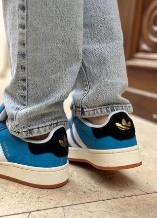 Adidas campus bright blue white6 фото