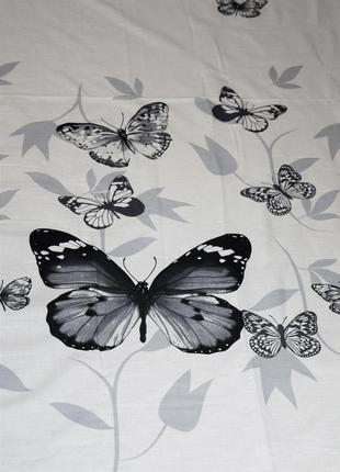 Тканина бязь голд "метелики чорно-білі"