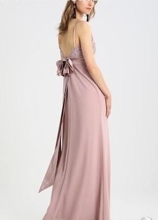 Довга вечірня сукня пудрова tnfc london