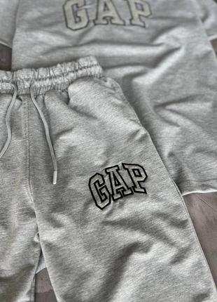 Мужской костюм футболка брюки gap серый весна лето3 фото