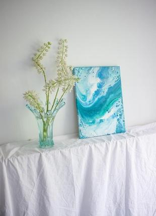Картина море/синяя картина/ картина из серии "морская пена: детство на море, 3"7 фото