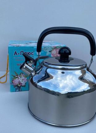 Чайник из нержавеющей стали со свистком 5 л a-plus 1375