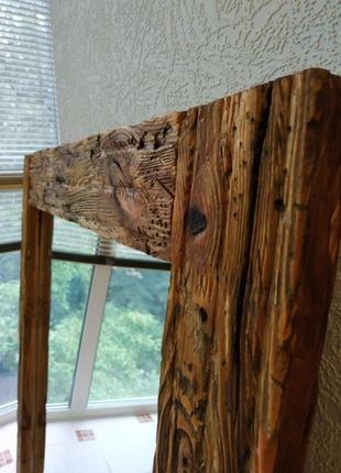Дзеркало в дерев'яній рамі, в стилі loft, арт. «030».3 фото
