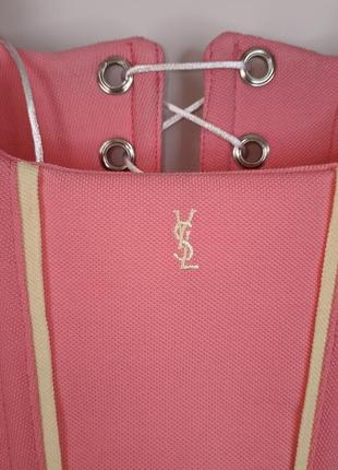 Yves saint laurent корсетний топ ysl ніжно рожевий корсет upcycling2 фото