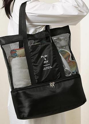 Сумка-холодильник для пікніка play and joy bagcu чорний