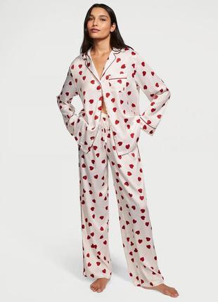 Пижама victoria’s secret satin pj set пижамки м хл