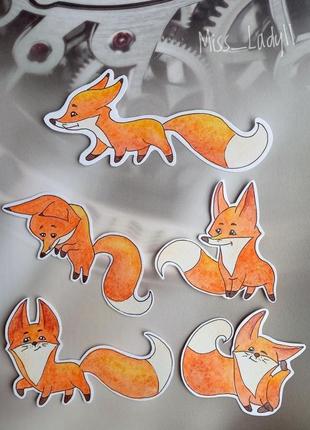 Висічки для скрапбукінгу "fox" (набір)3 фото