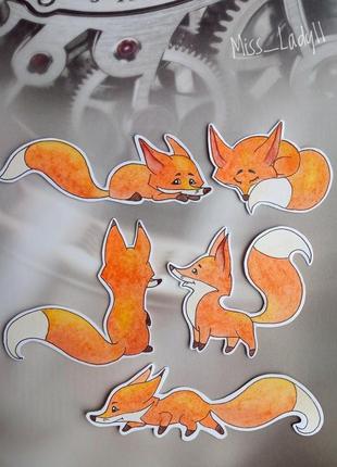 Висічки для скрапбукінгу "fox" (набір)2 фото