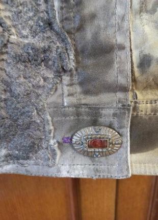 Эксклюзивная джинсовая курточка elisa cavaletti   жакет  италия  sono italiano кружево винтаж7 фото
