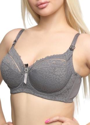 Шикарный женский бюстгальтер finikin  графит чашка e (5)