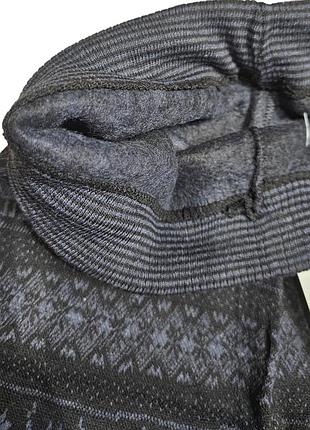 Лосины штаны женские трикотаж на флисе батал легинсы теплые вязанные