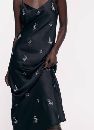 Шикарное черное платье из комбинации zara2 фото