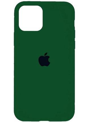 Силиконовый чехол для iphone 12 mini зеленый